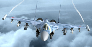Il caccia multiruolo Sukhoi Su 35 Super Flanker