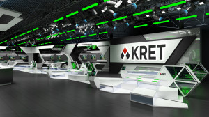 Uno stand della società  KRET (Radioelectronic Technologies Concern)