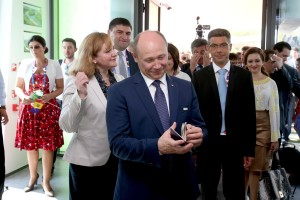 il Primo Ministro della Moldova Valeriu Strelet visita Expo 2015 a Milano
