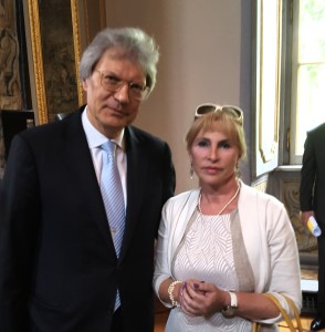 L'Ambasciatore della Federazione Russa in Italia Sergey Razov con Irina Ras