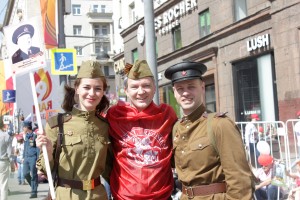 Il Reggimento Immortale a Mosca 9 maggio 2016 - Evgeny Utkin con i patrioti russi