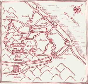 Mappa antica Mondaino