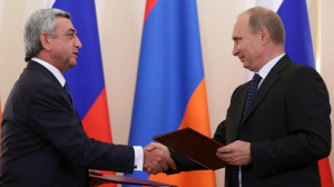 Il presidente armeno Serzh Sarkisian e il Presidente russo Vladimir Putin