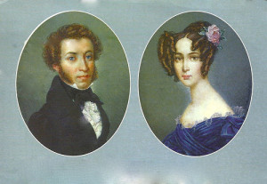 People - Alexander Pushkin and His Wife Natalia