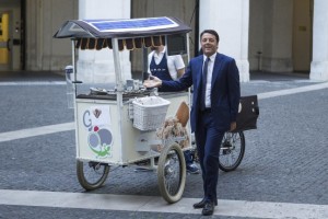 Il premier italiano Renzi estimatore del gelato Grom