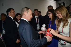 La visita del presidente Putin all'Expo 2015 di Milano nella giornata dedicata alla Fresta nazionale della Russia