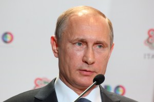 Vladimir Putin a Expo Milano 2015 durante la conferenza stampa