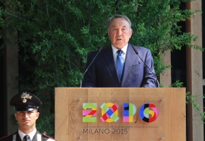 il presidente del Kazakistan Nursultan Nazarbajev Expo 2015 Milano Kazakistan Day