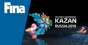 Il logo dei mondiali di nuoto 2015 a kazan in Russia