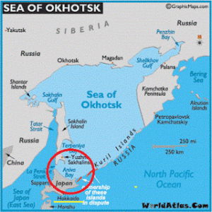 sea of Oshtok in the Far East of Russia
