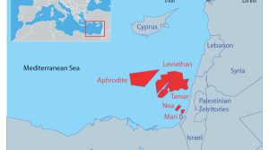 Le aree dei grandi giacimenti di idrocarburi nel Mediterraneo orientale fonte European Parliament ary Research Service