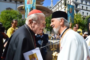 Il Cardinale Scola e l'Arciprete Traian Valdman