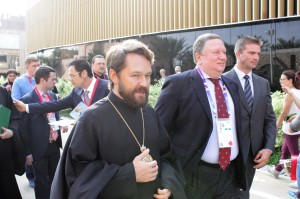 il metropolita Hilarion e  il Console Generale della Federazione Russa a Milano Alexander Nurizade a Expo Milano
