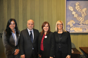 Maurizio Marello e Liliana Allena con una delegazione dell'Ecuador