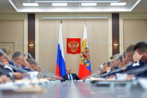 Vladimir Putin in riunione