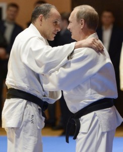 Vladimir Putin ed Ezio Gamba sul tatami (ap)