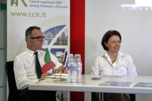 Antonio Bridi - Unionsped e Leonora Barbiani segretario generale CCIR - Presentazione piattaforma Export Alliance - photo di Evgeny Utkin
