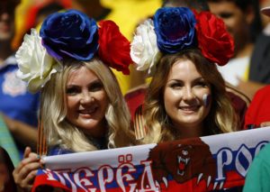 Tifoseria femminile russa a Euro 2016
