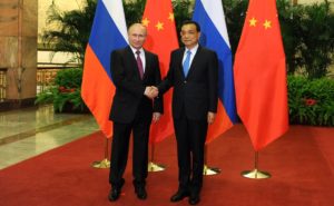 Vladimir Putin with Premier of Chinese State Council Li Keqiang