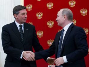 Borut Pahor con Vladimir Putin