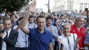 Russian opposition leader and blogger Alexei Navalny